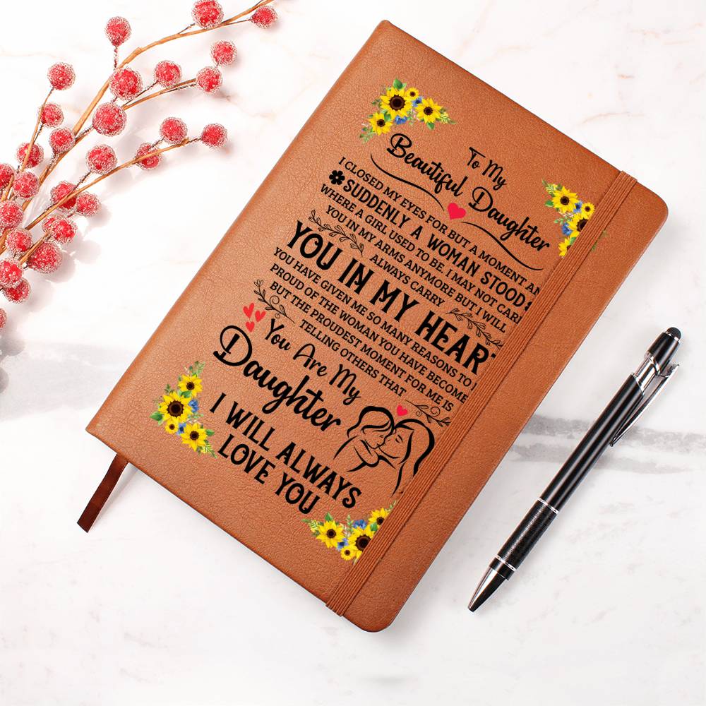 TO MY DAUGHTER PROUD LEATHER JOURNAL