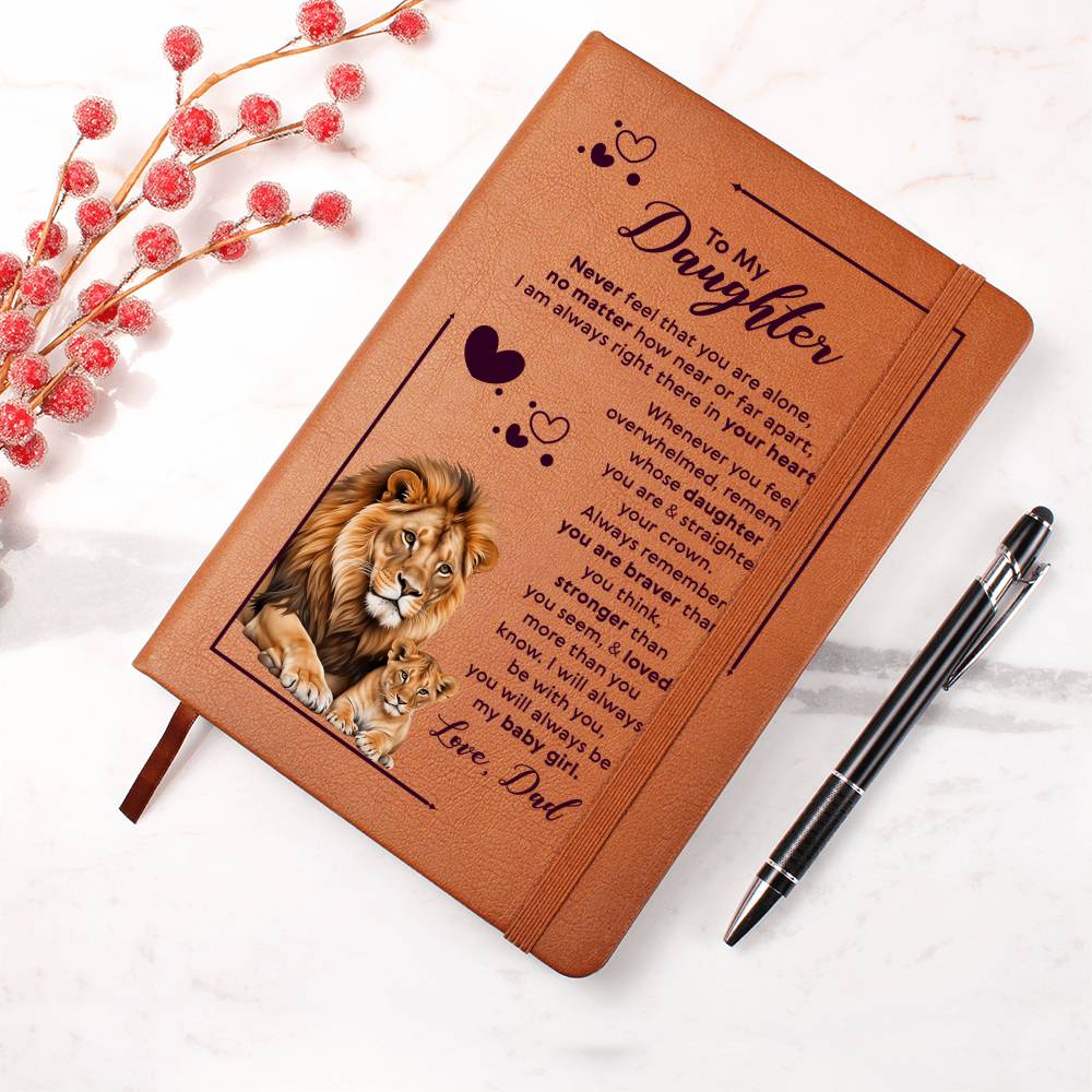 To My Daughter Leather Journal Your Crown