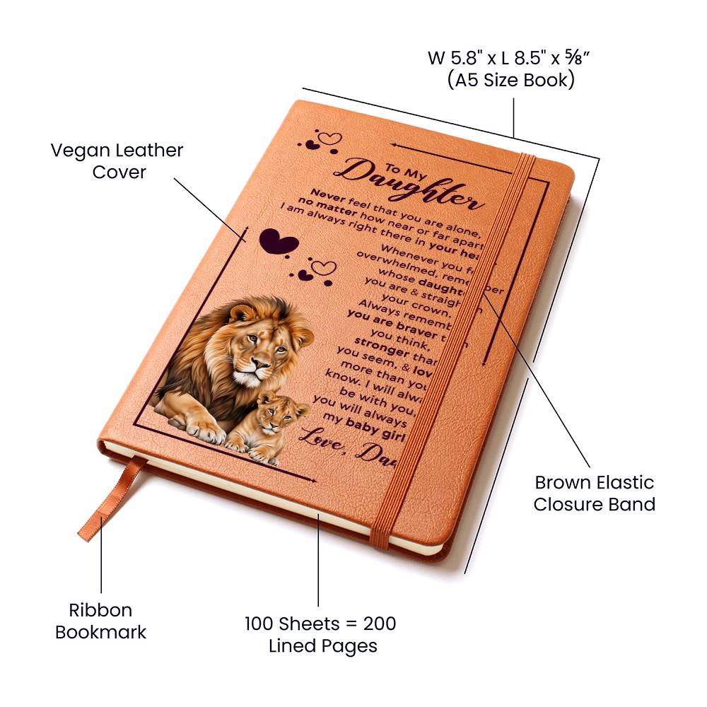To My Daughter Leather Journal Your Crown