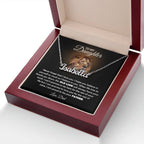 TO MY DAUGHTER OLD LION NAME NECKLACE GIFT SET