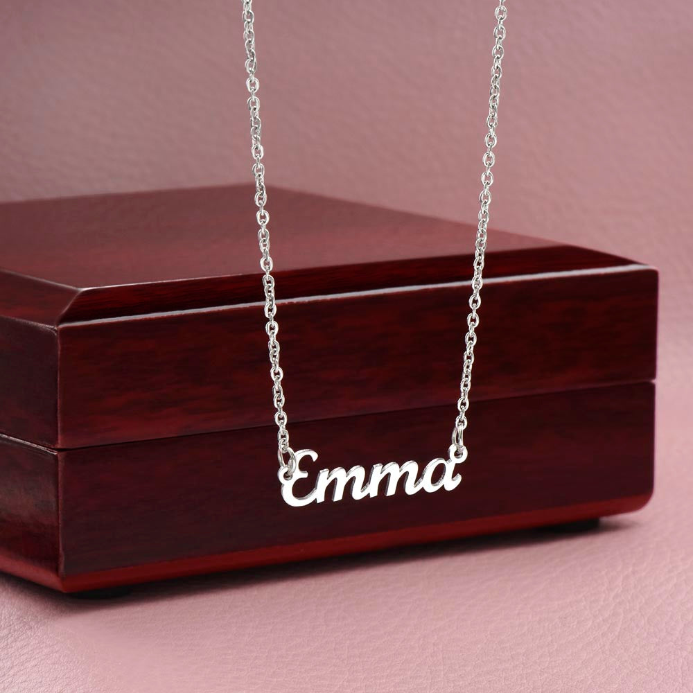 TO MY DAUGHTER OLD LION NAME NECKLACE GIFT SET