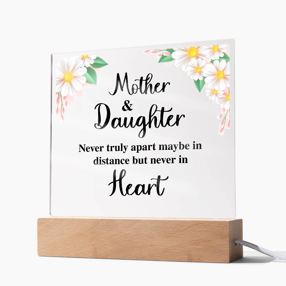 TO MY DAUGHTER DISTANCE SQUARE ACRYLIC PLAQUE