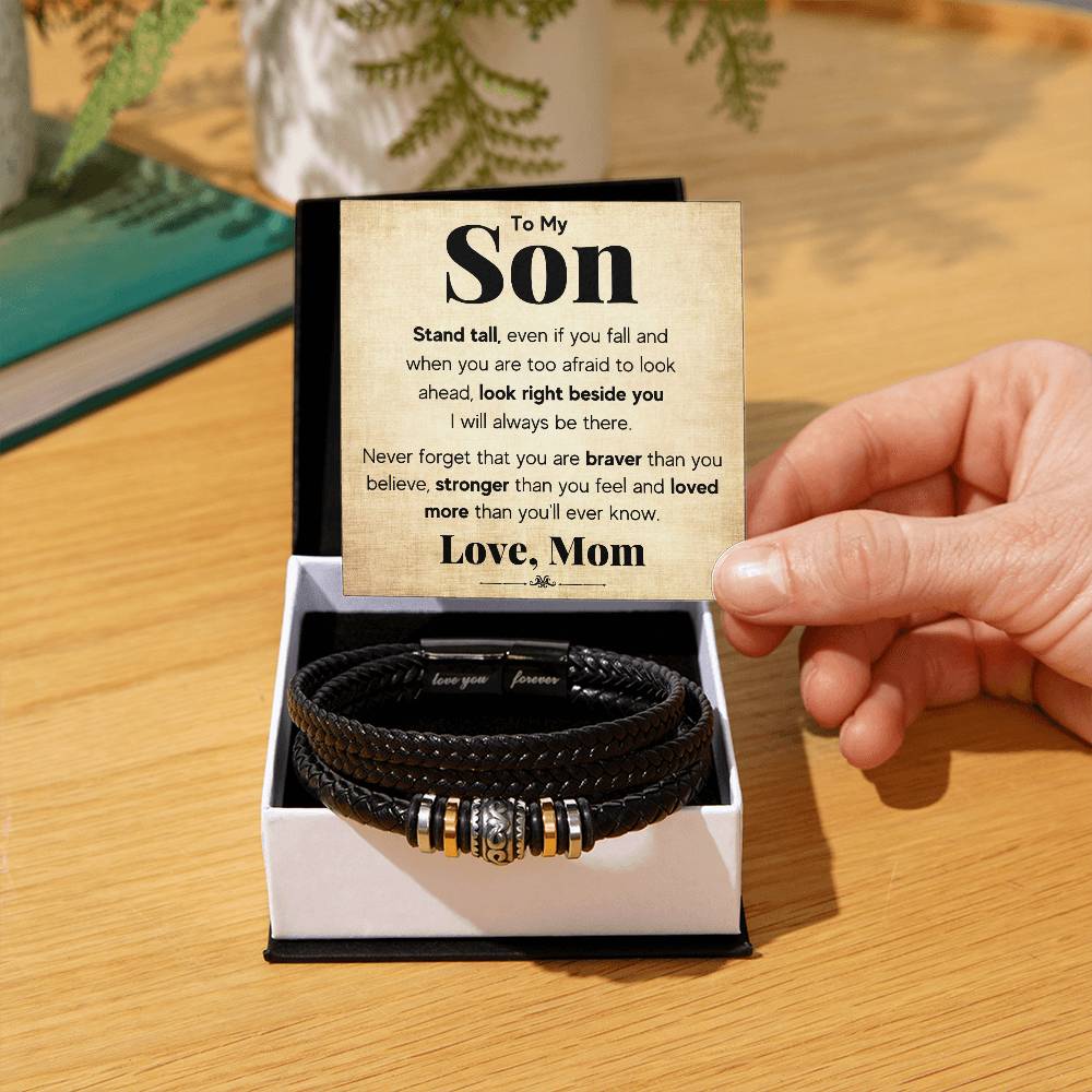 TO MY SON STAND TALL BRACELET