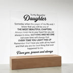 TO MY DAUGHTER CHAPTERS SQUARE PLAQUE