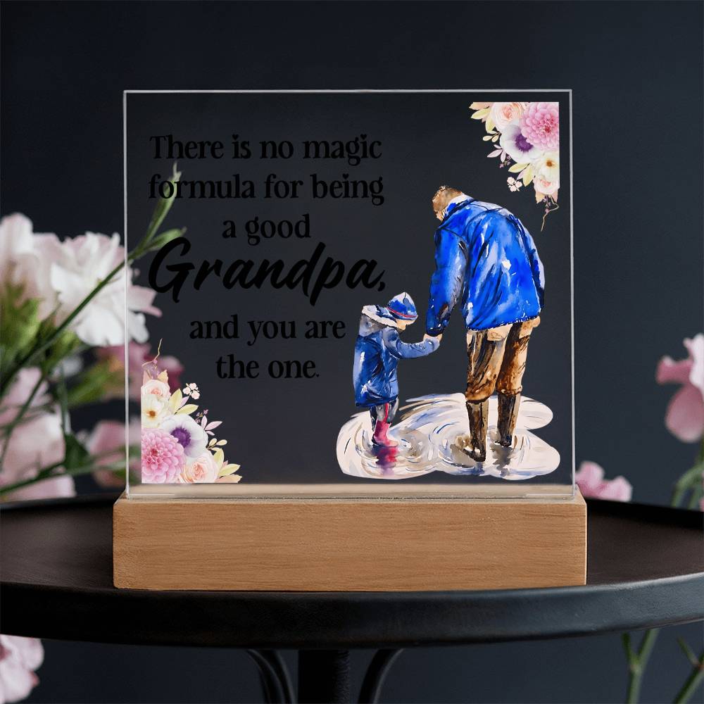 Acrylic Square Design Grandpa